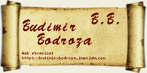 Budimir Bodroža vizit kartica